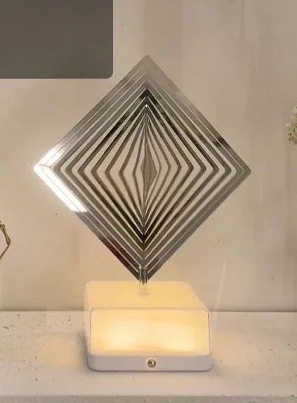 Rechargeable 16-Color Rotating 3D Night Light – App-Controlled Dreamy Bedside Lamp for Captivating Ambiance & Perfect Gifts
