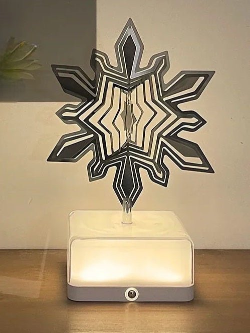 Rechargeable 16-Color Rotating 3D Night Light – App-Controlled Dreamy Bedside Lamp for Captivating Ambiance & Perfect Gifts