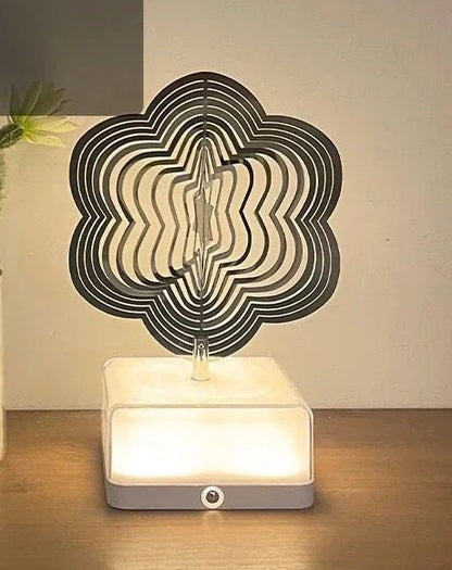 Rechargeable 16-Color Rotating 3D Night Light – App-Controlled Dreamy Bedside Lamp for Captivating Ambiance & Perfect Gifts