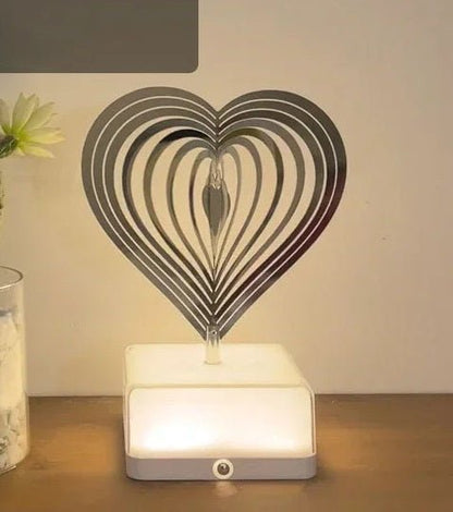 Rechargeable 16-Color Rotating 3D Night Light – App-Controlled Dreamy Bedside Lamp for Captivating Ambiance & Perfect Gifts