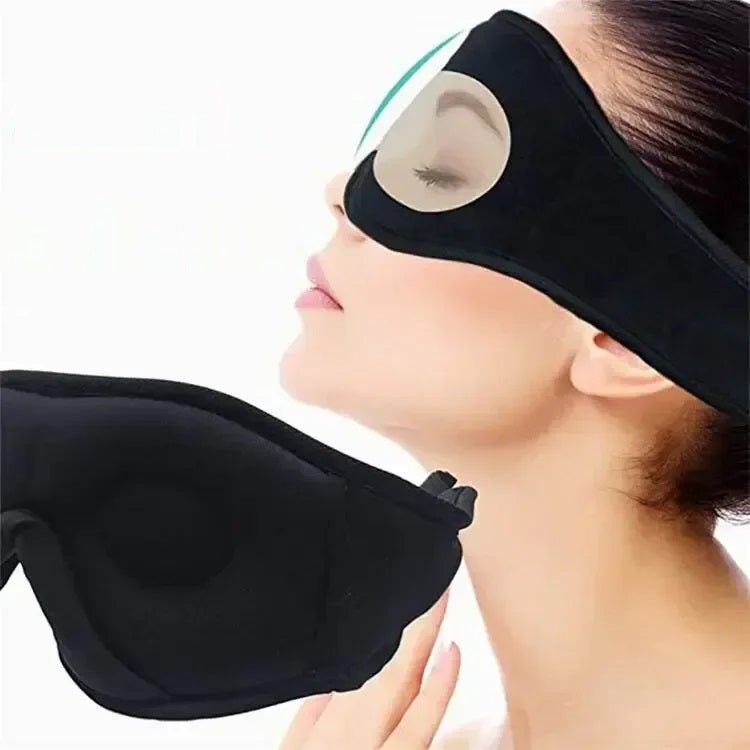 Rechargeable Bluetooth Sleep Mask – 3D Ultra-Soft Eye Mask with Wireless Music & Headphones for Ultimate Comfort & Travel Relaxation