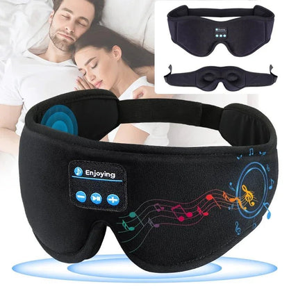Rechargeable Bluetooth Sleep Mask – 3D Ultra-Soft Eye Mask with Wireless Music & Headphones for Ultimate Comfort & Travel Relaxation