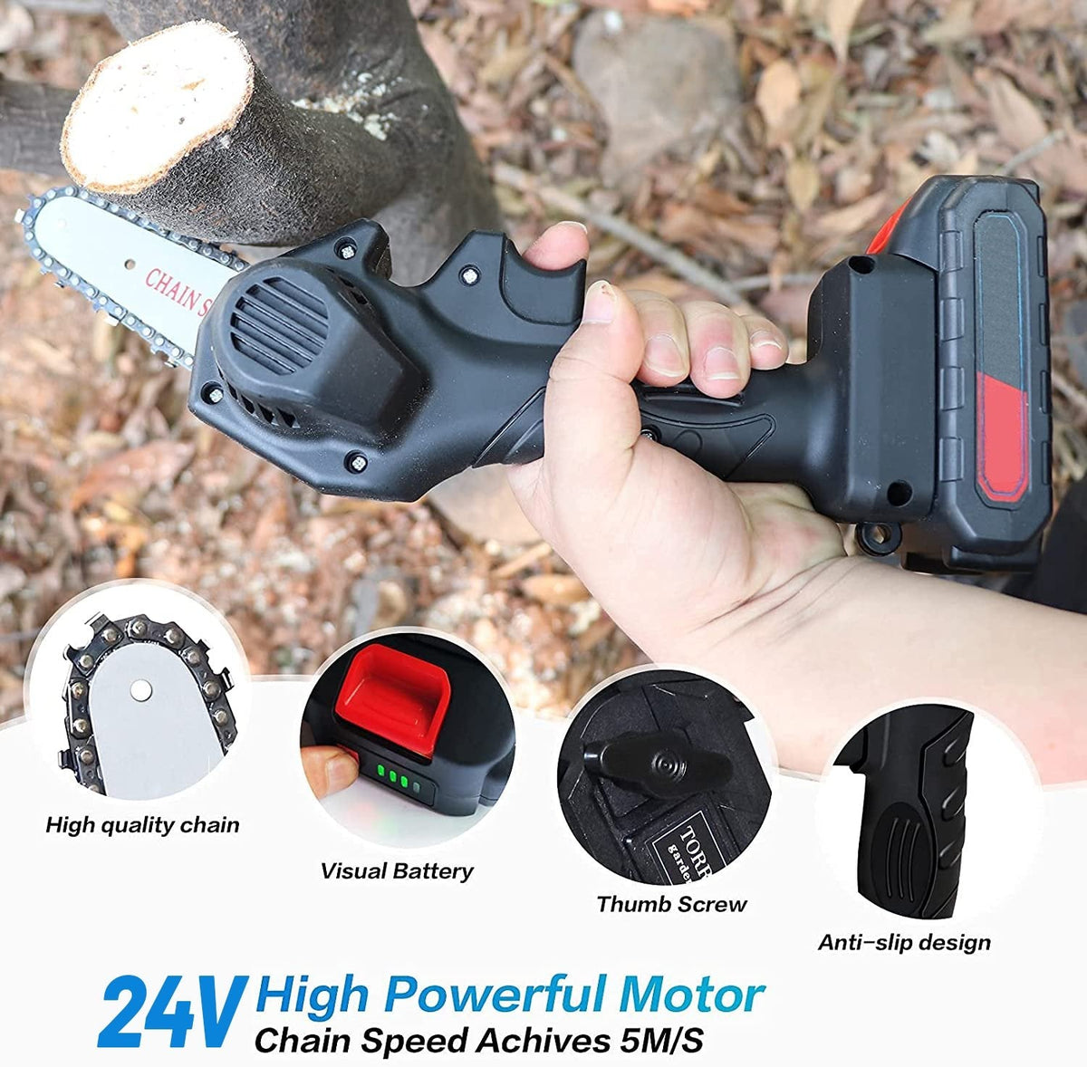 Mini-Electric Wood-Cutting Chainsaw