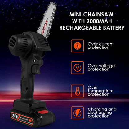 Mini-Electric Wood-Cutting Chainsaw