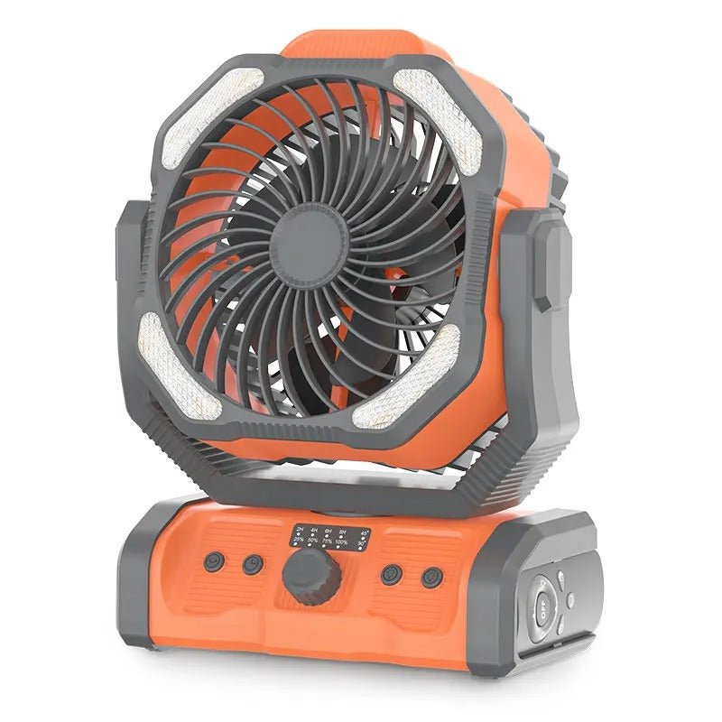 Portable Rechargeable Camping Fan -  Ceiling Fan with Light and Remote Control