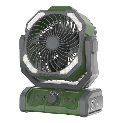 Portable Rechargeable Camping Fan -  Ceiling Fan with Light and Remote Control