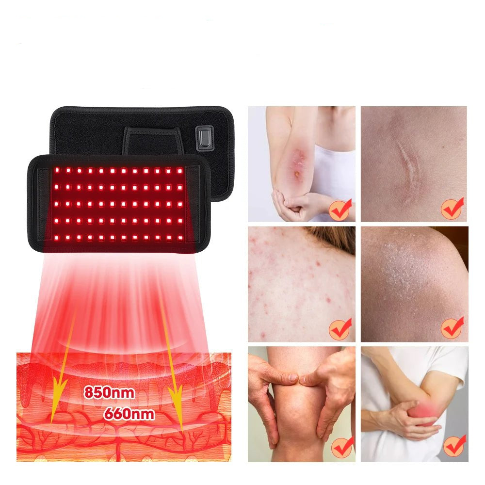Red LED Light Therapy Belt - Portable Red Light Therapy Belt for Body Slim Pain Relief