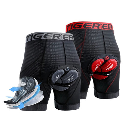 Breathable Men's Padded Cycling Shorts – 5D Underwear with Anti-Slip Leg Grips