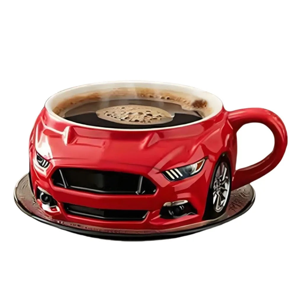 Car Shaped Novelty Mug –3D  Creative Coffee Cup Gift for Home, Office, and Auto-Lovers' Daily Sips