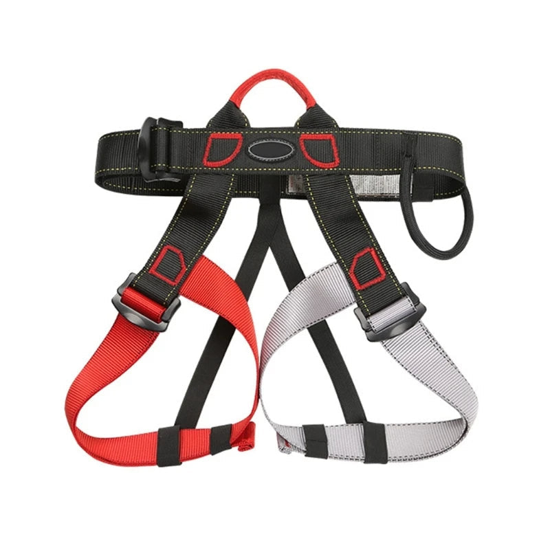 Professional Gear Climbing Rope Harness – Half-Body Safety Belt for Rock Climbing, Rappelling, and Secure Outdoor Adventure Sports