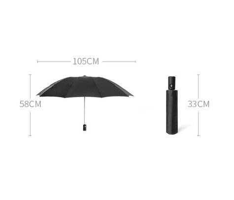 Reflective Umbrella - UV Automatic Umbrella With Reflective Strip