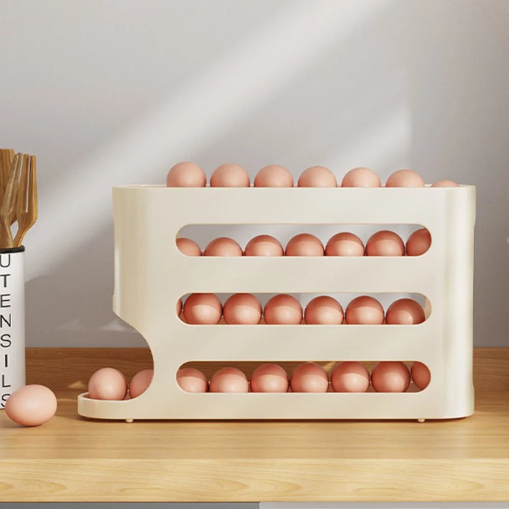 Refrigerator Egg Storage Box - 4 Tiers Fridge Egg Organizer Large Capacity Egg Holder for Fridge