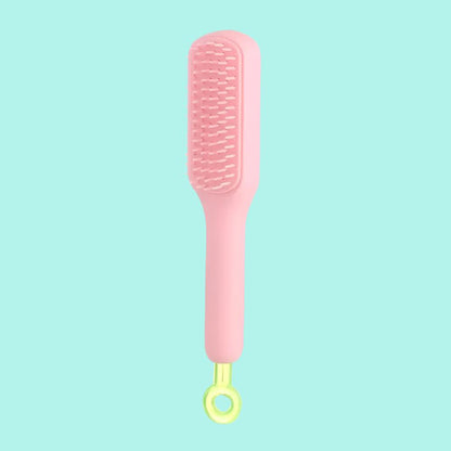 Retractable Self Cleaning Hair Brush Massager - Tangle-Free, Soothing Care, and Anti Static Comb
