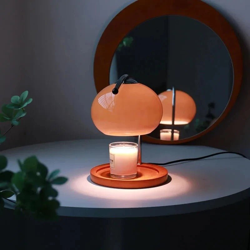 Retro Glass Dimmable Candle Warmer Lamp - Warm & Aromatic Ambiance