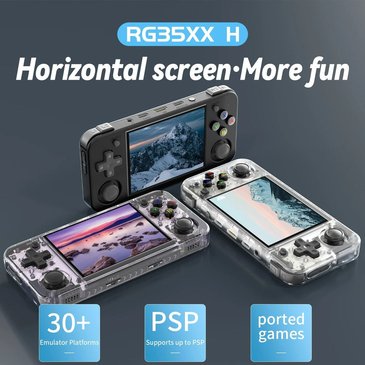 Retro Handheld Game Console - 3.5-inch IPS Horizontal Screen Linux System