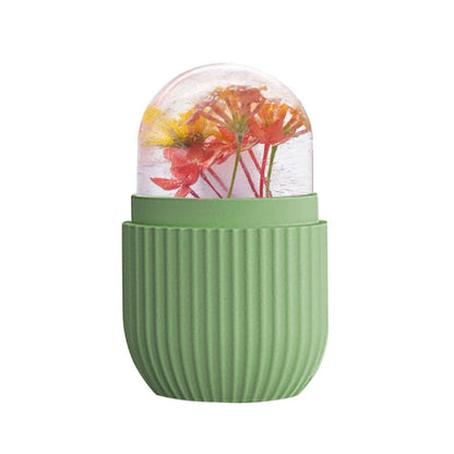 Reusable Ice Bucket Facial Massage - Face Lifting Ice Roller Ball Massager for Shrink Pores, Anti-Wrinkle, Reduce Puffiness, Improve Skin Elasticity and Stripes