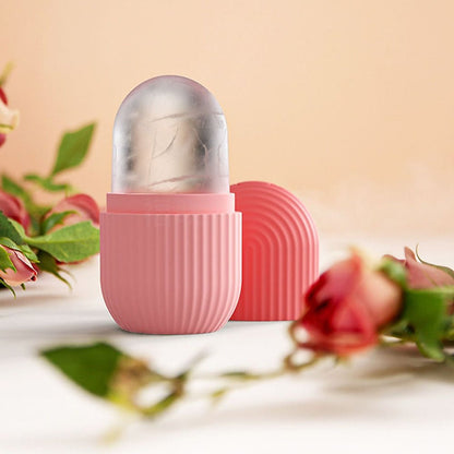 Reusable Ice Bucket Facial Massage - Face Lifting Ice Roller Ball Massager for Shrink Pores, Anti-Wrinkle, Reduce Puffiness, Improve Skin Elasticity and Stripes
