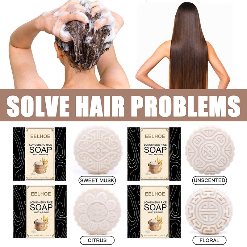 Rice Water Shampoo and Conditioner Bar, For Hair Repair, Anti-hair Loss