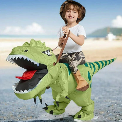 Ride-on Dinosaur Inflatable Costume - Outdoor Blow Up Dinosaur Costume for Parent-Child Activities, Tracking Games, and Children's Mascot