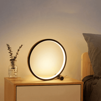 Ring Desk Lamp – Dimmable LED Night Light for Reading & Study, Perfect for Bedroom or Bedside Table Décor