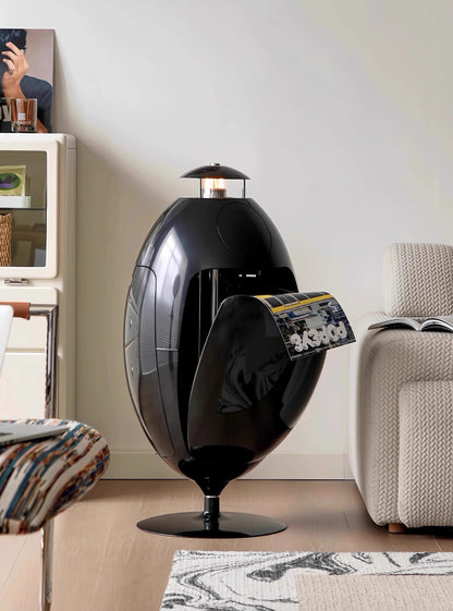 Dinosaur Egg Eco-Friendly Trash Can – Light Luxury Egg-Shaped Bin for Modern Living Room Storage and Stylish Home Organization