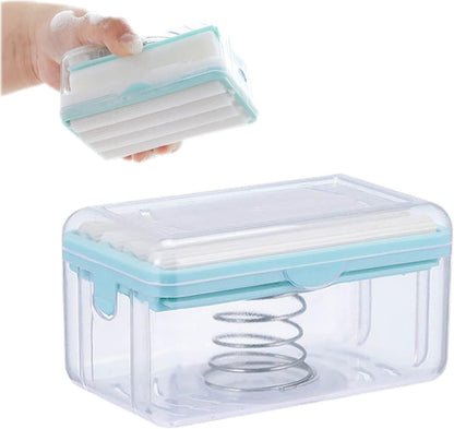 Roller Dish Cleaning Bar Soap Holder - Multifunctional Soap Dish for Home and Bathroom Keeps Soap Dry & Easy to Clean