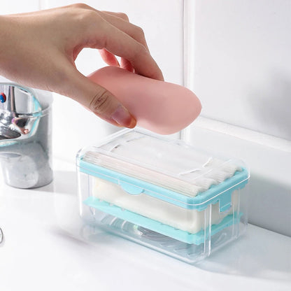 Roller Dish Cleaning Bar Soap Holder - Multifunctional Soap Dish for Home and Bathroom Keeps Soap Dry & Easy to Clean