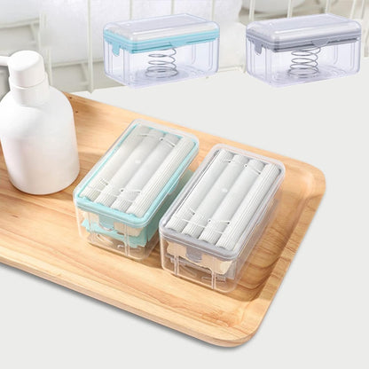 Roller Dish Cleaning Bar Soap Holder - Multifunctional Soap Dish for Home and Bathroom Keeps Soap Dry & Easy to Clean