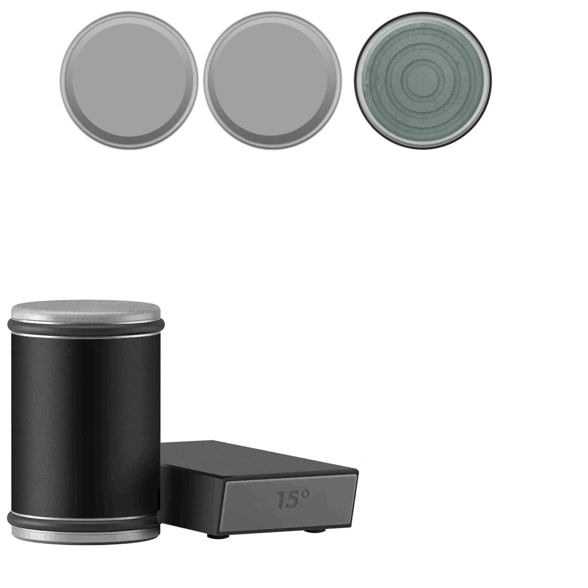 Rolling Knife Sharpener & Magnetic Holder Set – Diamond Sharpening Stone with 15° & 20° Angle Roller for Effortless Blade Perfection