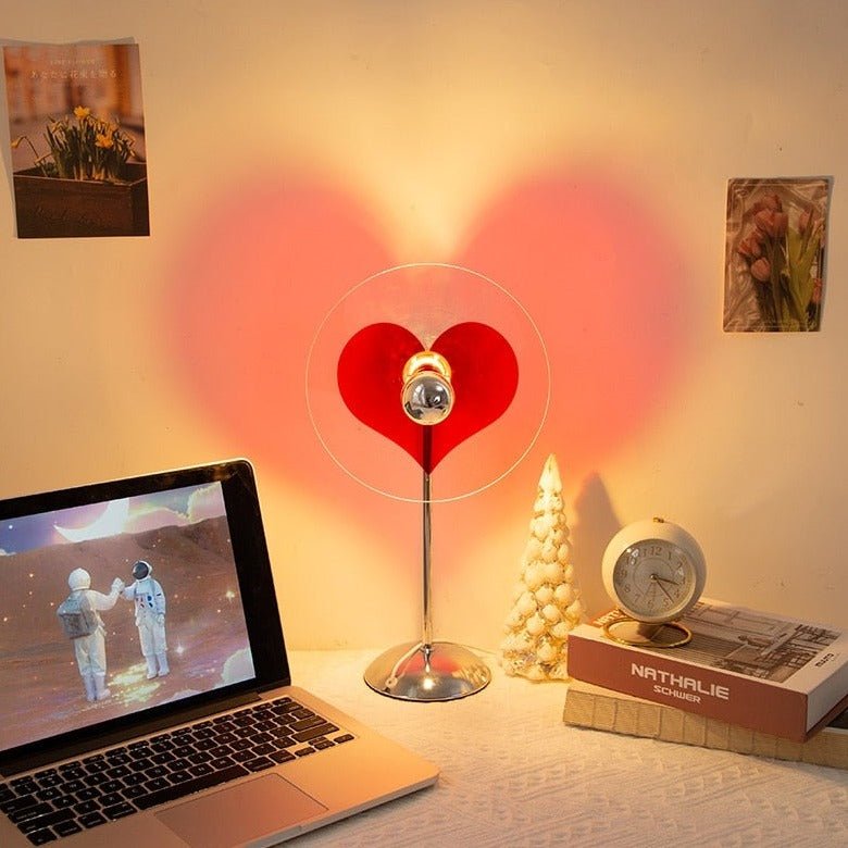Valentine's Day Romantic Heart Light Lamp - Sunset Led Light for Living Room, Barber Shop, Background Wall Decoration and Bedroom