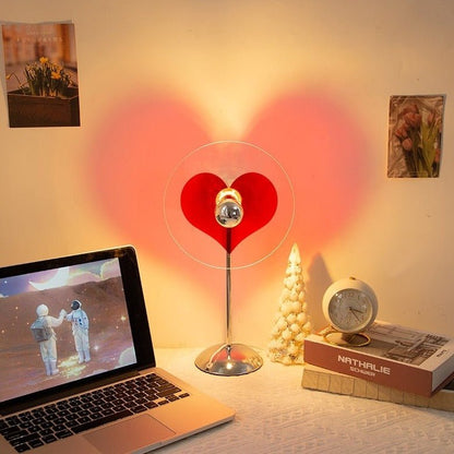 Valentine's Day Romantic Heart Light Lamp - Sunset Led Light for Living Room, Barber Shop, Background Wall Decoration and Bedroom