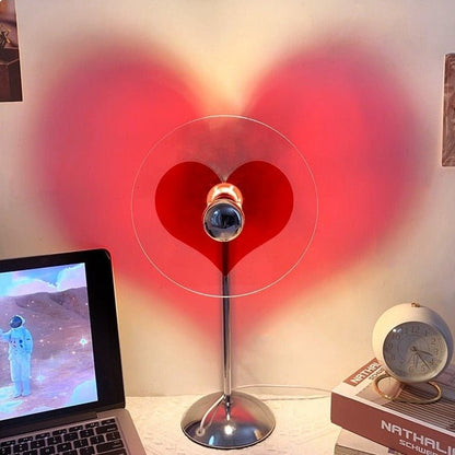Valentine's Day Romantic Heart Light Lamp - Sunset Led Light for Living Room, Barber Shop, Background Wall Decoration and Bedroom
