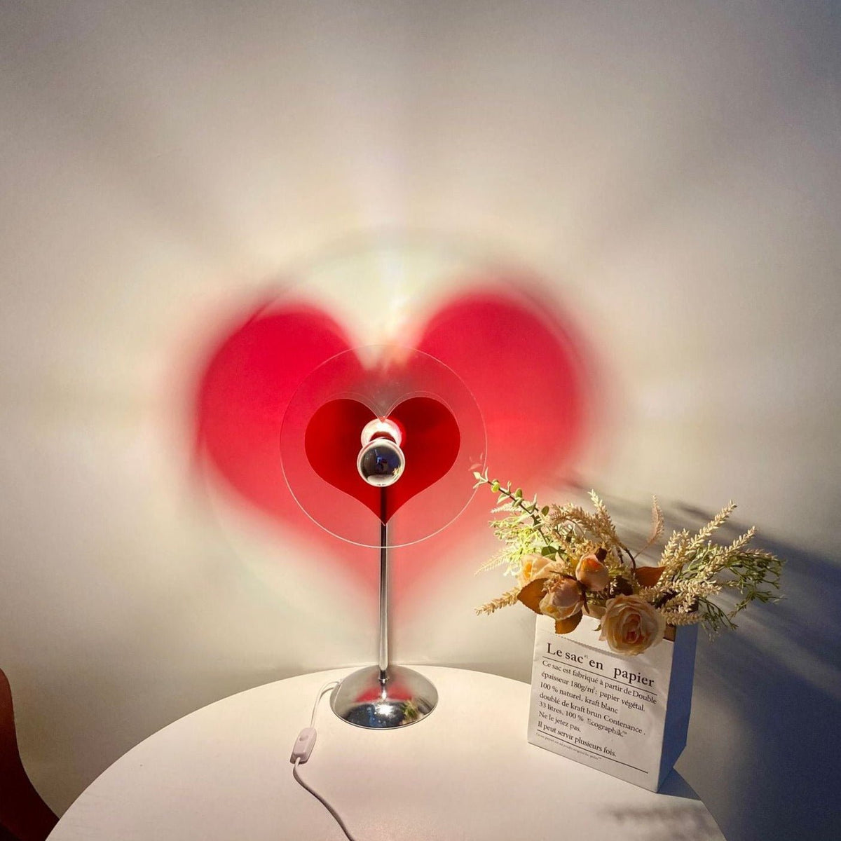 Valentine's Day Romantic Heart Light Lamp - Sunset Led Light for Living Room, Barber Shop, Background Wall Decoration and Bedroom
