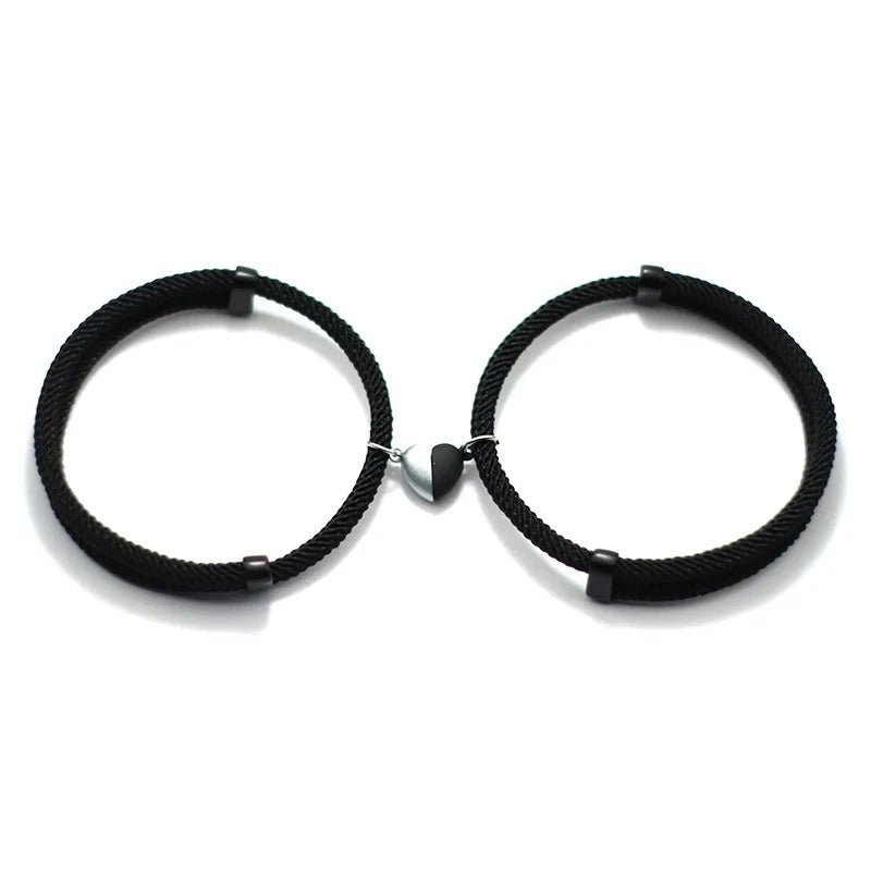 Romantic Magnet Couple Bracelet -  Pair Magnetic Spherical Bracelets for Friendship and Couples Perfect for Valentine's Day