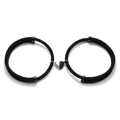 Romantic Magnet Couple Bracelet -  Pair Magnetic Spherical Bracelets for Friendship and Couples Perfect for Valentine's Day