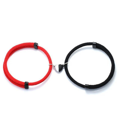 Romantic Magnet Couple Bracelet -  Pair Magnetic Spherical Bracelets for Friendship and Couples Perfect for Valentine's Day