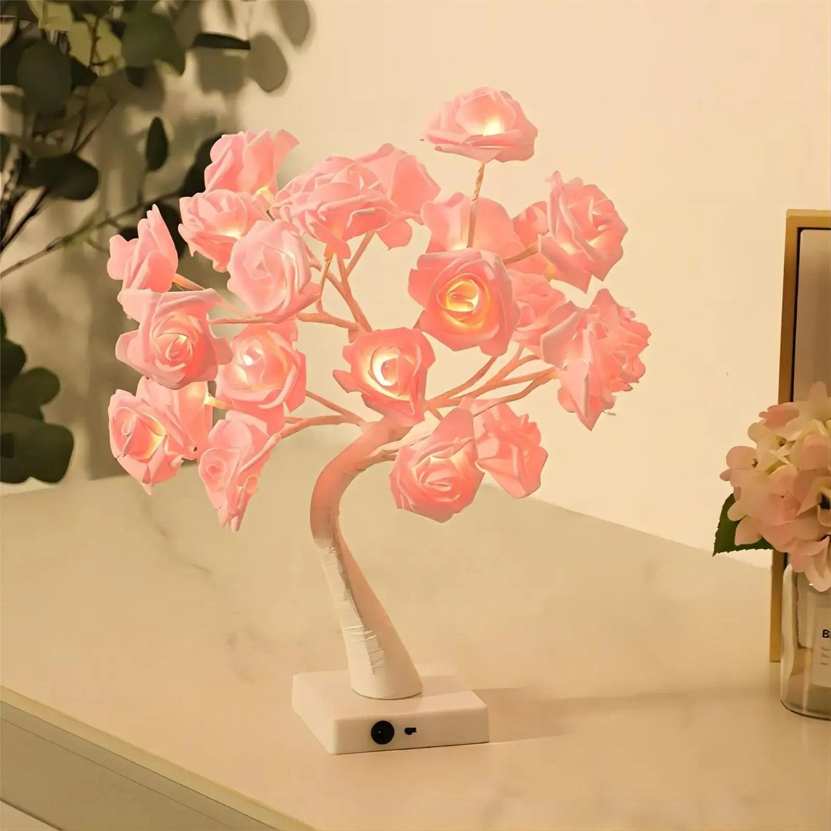 Rose Flower Tree Lamp – A Romantic Valentine's Gift! Battery-Powered Glow for a Dreamy Bedroom & Living Room Ambiance
