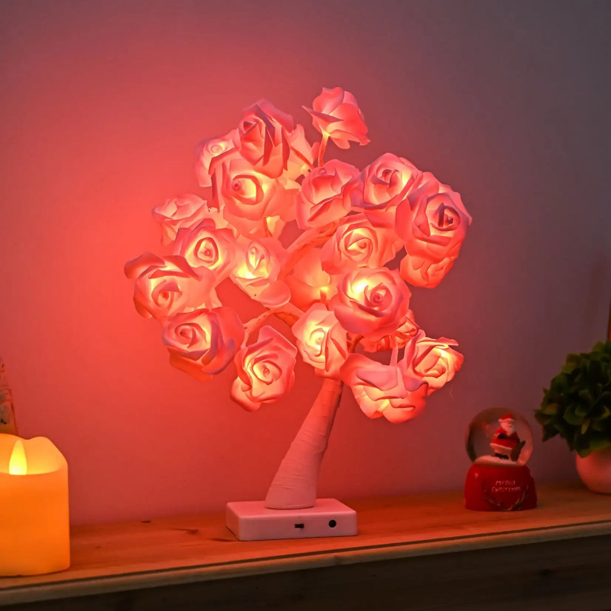 Rose Flower Tree Lamp – A Romantic Valentine's Gift! Battery-Powered Glow for a Dreamy Bedroom & Living Room Ambiance