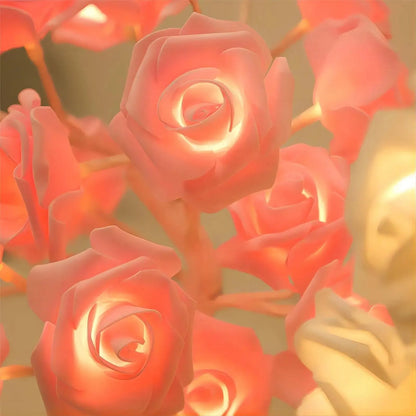 Rose Flower Tree Lamp – A Romantic Valentine's Gift! Battery-Powered Glow for a Dreamy Bedroom & Living Room Ambiance