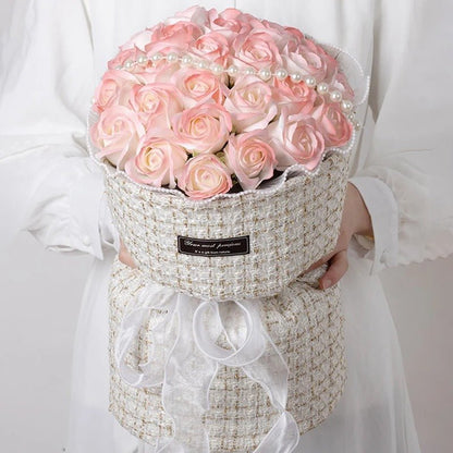 Valentine's Day Rose Soap Flower Bouquet - Artificial Flowers Rose Bouquet