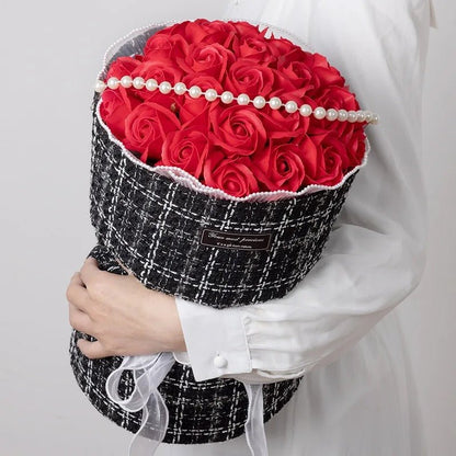 Valentine's Day Rose Soap Flower Bouquet - Artificial Flowers Rose Bouquet