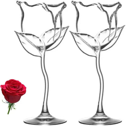Rose Wine Goblets – Perfect for Mother’s Day, Parties, Weddings, and Festive Cocktails Perfect for Valentine's Day