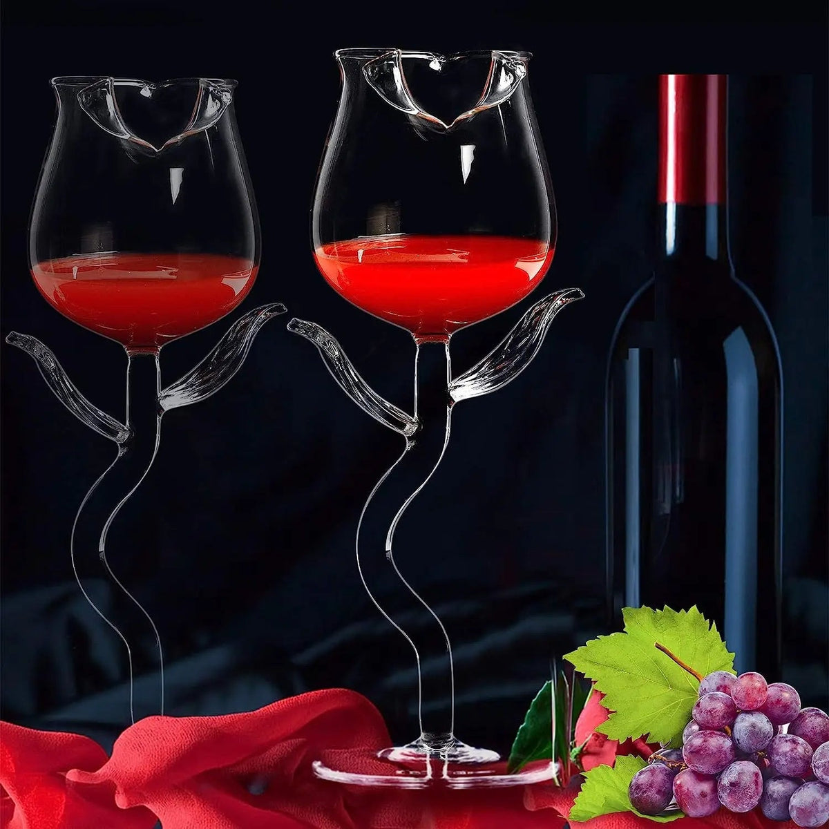 Rose Wine Goblets – Perfect for Mother’s Day, Parties, Weddings, and Festive Cocktails Perfect for Valentine's Day