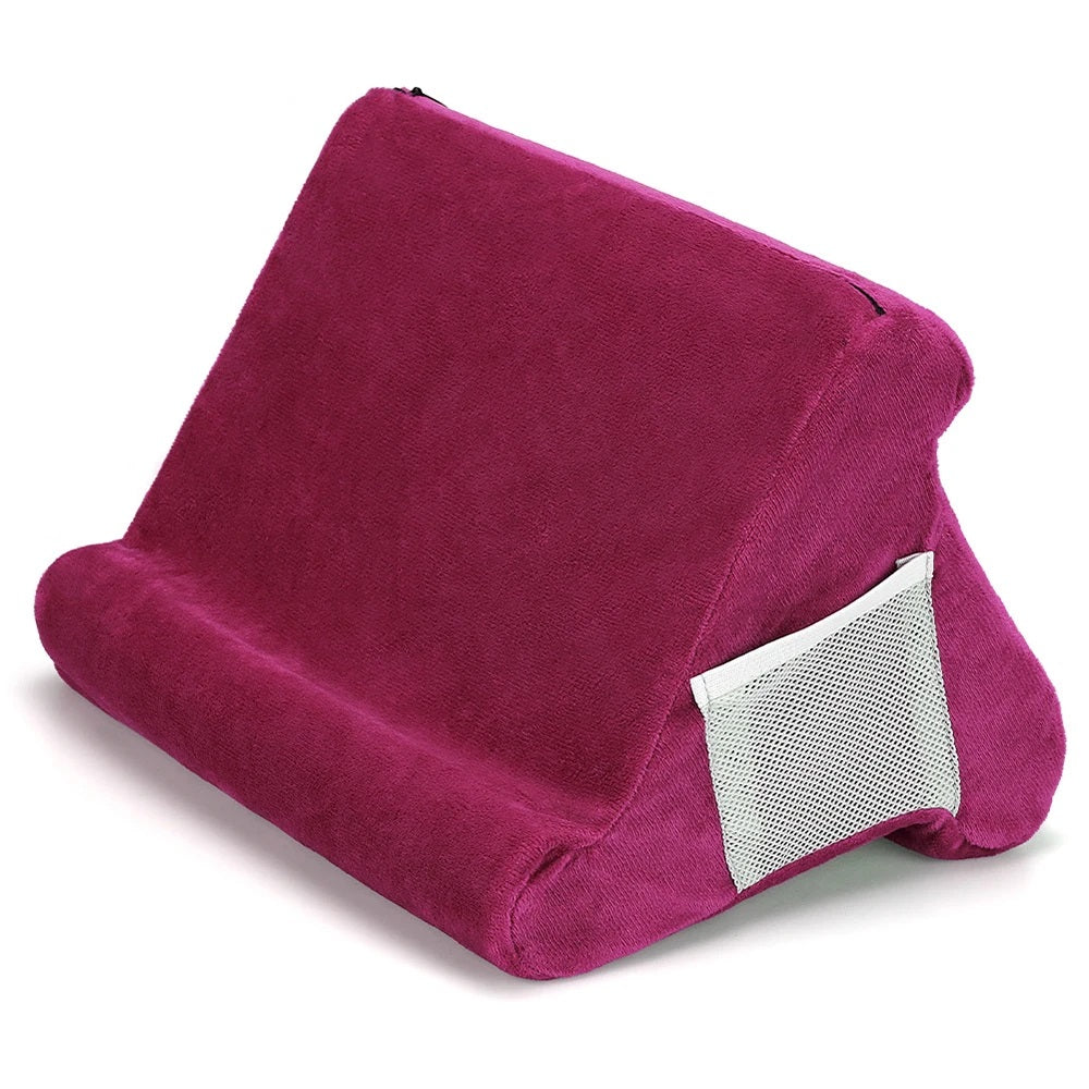 Pillow Tablet Stand - Foam Wedge Holder for Tablets, E-Readers, Phones and Books, Three Reading Angles for Bed, Sofa and Desk