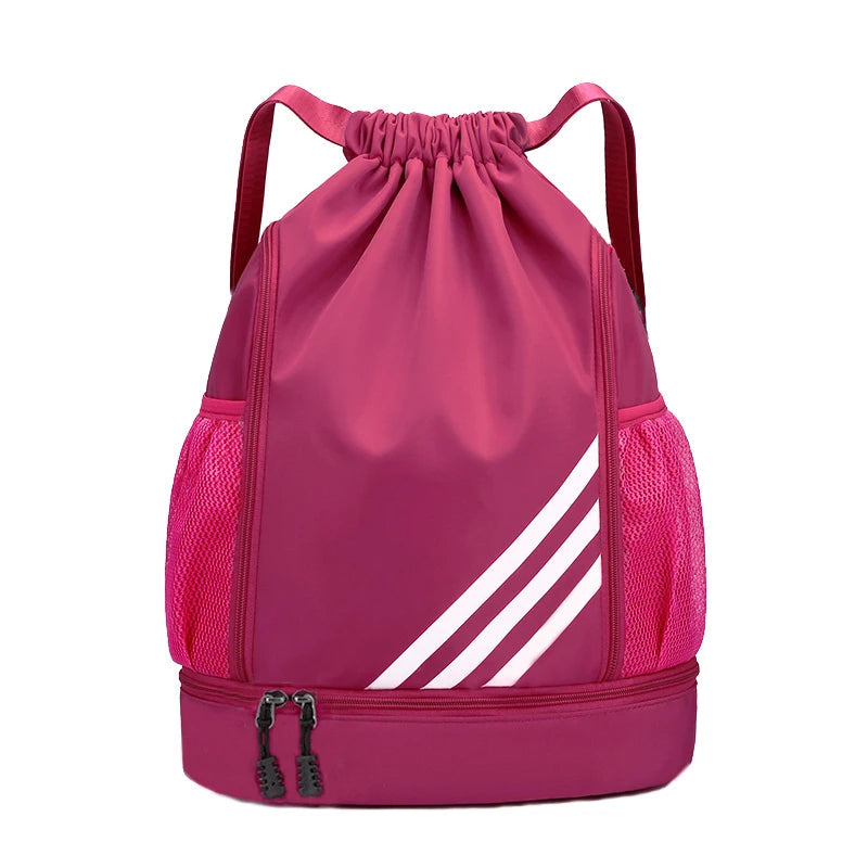 Basketball Sports Travel Backpack – Outdoor Waterproof Gym Bag with Ball Compartment for Swimming, Hiking, or Fitness Travel Use