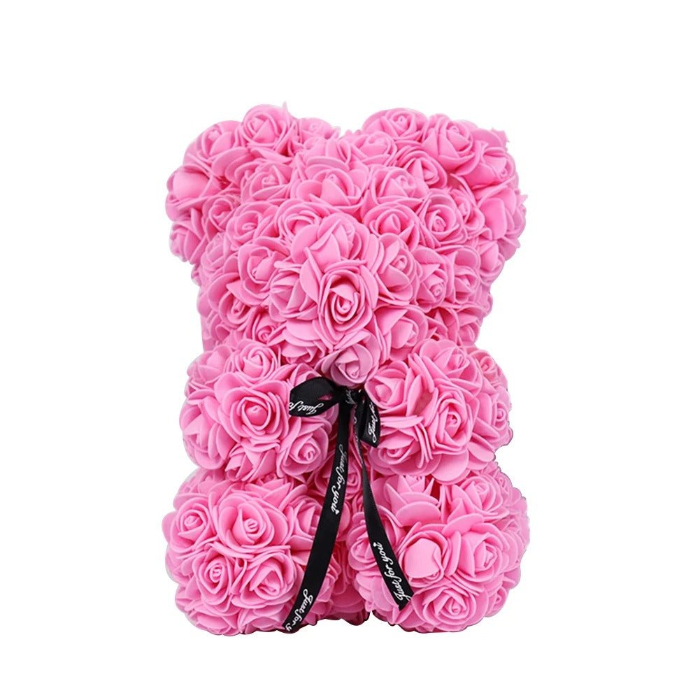 Roses Teddy Bear - Flower Bear Gift for Valentines Day, Mothers Day, Wedding and Anniversary & Bridal Showers