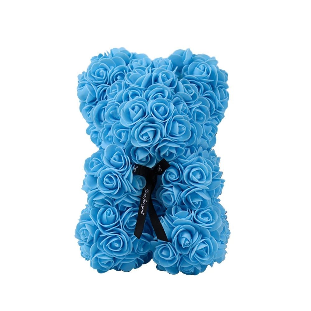Roses Teddy Bear - Flower Bear Gift for Valentines Day, Mothers Day, Wedding and Anniversary & Bridal Showers