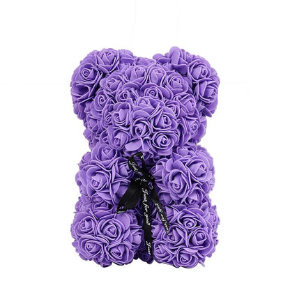 Roses Teddy Bear - Flower Bear Gift for Valentines Day, Mothers Day, Wedding and Anniversary & Bridal Showers
