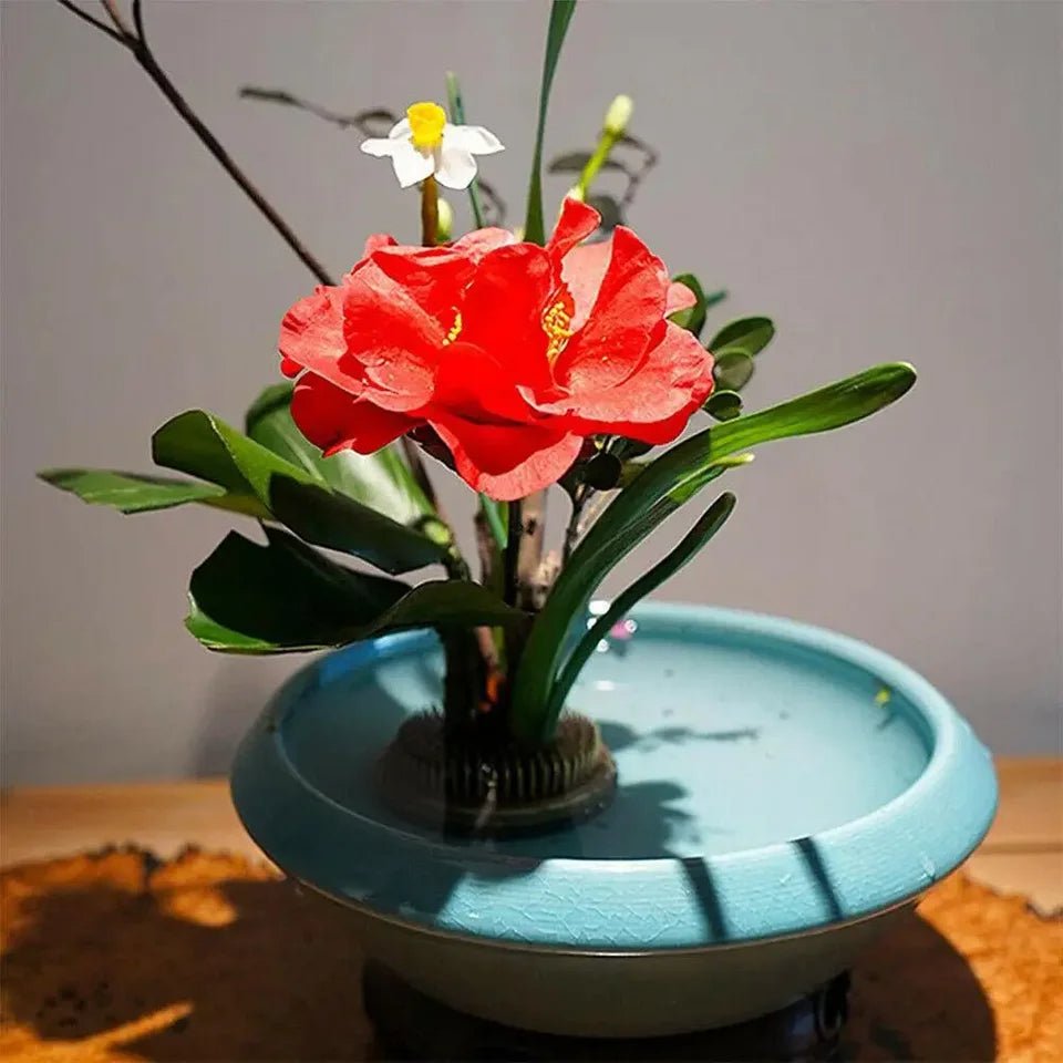 Round Ikebana Kenzan Flower Holder – Spiky Frog Tool for Stunning Japanese Floral Arrangements and Stylish Home Décor