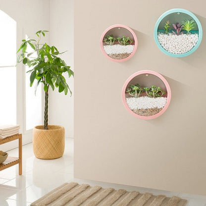 Round Wall Mounted Vase - Hanging Flowerpot Fish Tank Home Living Room Decoration